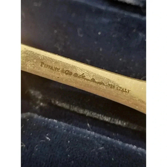 RARE Vintage Tiffany & Co Elsa Peretti Sterling Silver Open Heart Baby S… - Picture 7 of 8